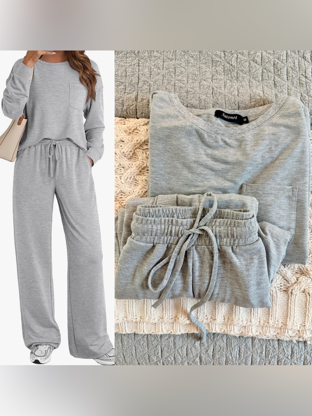 Automet Heather Gray Loungewear Set